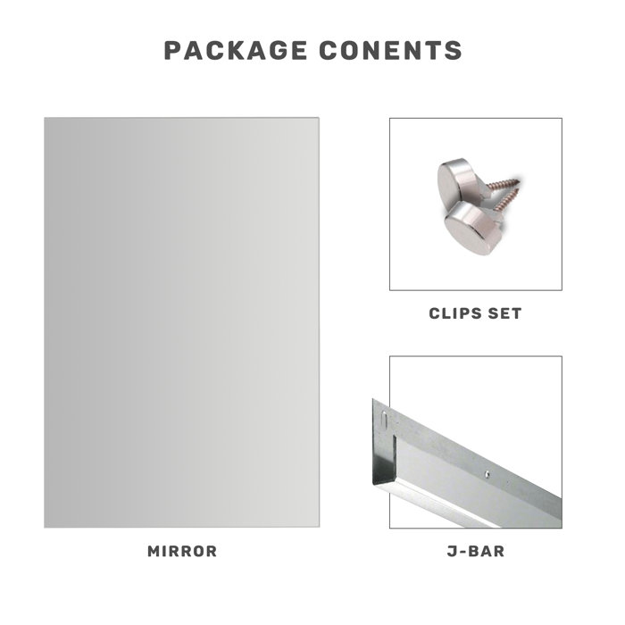 Orren Ellis Burciaga Modern & Contemporary Frameless Full Length Mirror